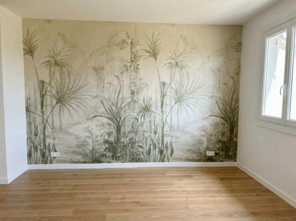 Peinture et pose de Papier peint a Ecully
